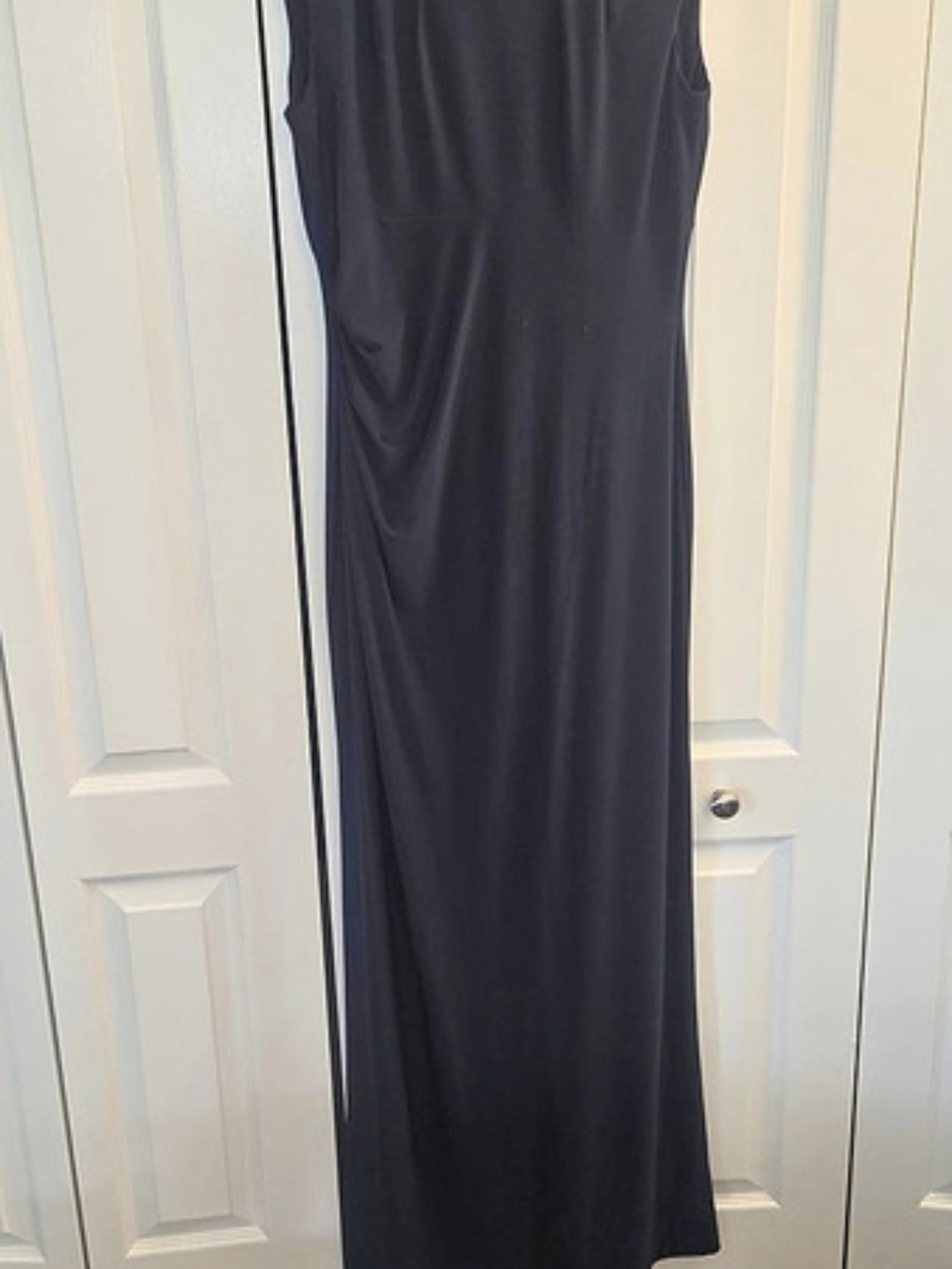 Vince Camuto Rhinestone Sleeveless Maxi Dress Navy Floor Length Size 10